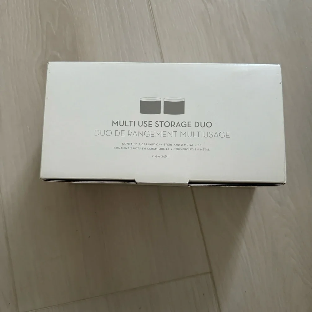 Z Gallerie storage duo ceramic canisters - brand new